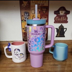 Stanley H2O lilac with rainbow leopard decal wrap